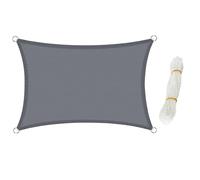HAIKUS Tenda a Vela Impermeabile Rettangolare 4x5 m, Protezione Raggi UV 98%, Telo Ombreggiante Rettangolo 5x4, Tenda da Sole per Esterno Giardino Terrazzo, Grigia