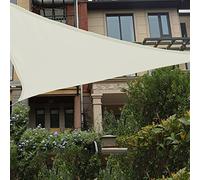 HAIKUS Tenda a Vela Impermeabile Triangolare 4x4x4 m, Vela Ombreggiante Triangolare 4x4 x4 m, Tenda da Sole per Esterno Giardino Terrazzo, Bianca Beige