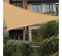 HAIKUS Tenda a Vela Impermeabile Triangolare 5x5x5 m, Protezione Raggi UV 98%, Telo Vela Ombreggiante Triangolo 5x5 x5m, Tenda da Sole per Esterno Giardino Terrazzo, Color sabbia