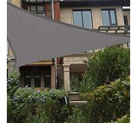HAIKUS Tenda a Vela Impermeabile Triangolare 5x5x5 m, Protezione Raggi UV 98%, Vela Ombreggiante Triangolo 5x5 x5m, Telo Tenda da Sole per Esterno Giardino Terrazzo, Grigia Scura