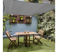 HAIKUS Tenda a Vela Rettangolare 2,5x3 m Grigia, Traspirante, Permeabile, Tela Vela Ombreggiante 3x2,5 m, Telo Telone Ombreggiante per Esterno, Giardino, Terrazzo, Balcone