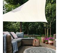 HAIKUS Tenda a Vela Triangolare 3x3x3 m, HDPE Traspirante, Telo Ombreggiante Triangolare 3x3 x3 m, Tenda da Sole per Esterno Giardino Terrazzo, Bianca
