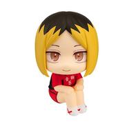 Haikyuu Figura Kozume Kenma Look Up Anime Figurine Versione Q Cartoon Red Team Uniformi Seduto Haikyuu Action Figure Statue 10 cm Collezionabile PVC Desk Figure Regali