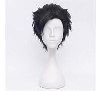 Haikyuu !! Parrucca Anime Cosplay Tetsurou Kuroo Tetsuro Corto Nero Sintetico Capelli Resistente al calore Parrucca Anime Altro nero