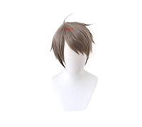 Haikyuu !! Parrucca cosplay Miya Osamu corta parrucca sintetica resistente al calore grigio-nero Haikiyu Parrucche con giochi di ruolo