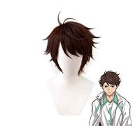 Haikyuu !! Parrucca costume cosplay resistente al calore Tooru marrone a strati Toru Oikawa Pallavolo Toru Oikawa