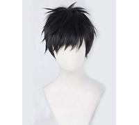 Haikyuu !! Parrucca di Hajime Iwaizumi parrucca Sawamura Daichi parrucche corte nere diritte termoresistenti capelli sintetici parrucca costume cosplay