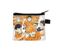 Haikyuu Portamonete per bambini Shoyo Hinata Borsa per il cambio, piccola borsa con stampa di cartoni animati, portamonete anime con cerniera Design Tobio Kageyama Portafogli Borse Regali, Tipo 20.,