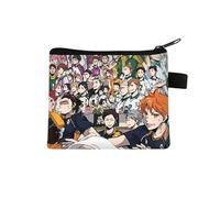 Haikyuu Portamonete per bambini Shoyo Hinata Borsa per il cambio, piccola borsa con stampa di cartoni animati, portamonete anime con cerniera Design Tobio Kageyama Portafogli Borse Regali, Tipo 9,