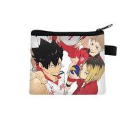 Haikyuu Portamonete per bambini Shoyo Hinata Borsa per il cambio, piccola borsa con stampa di cartoni animati, portamonete anime con cerniera Design Tobio Kageyama Portafogli Borse Regali, Tipo 19,