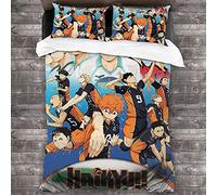 Haikyuu, set di biancheria da letto per bambini con chiusura lampo, Karasuno High School (200 x 200 cm, Haikyu2)