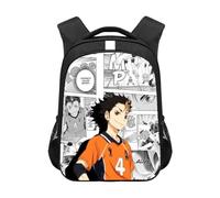 Haikyuu Zaino anime Hinata Shoyo Tobio Kageyama borsa per la scuola in tela stampata 3D zaino per computer portatile borsa per libri per ragazzi e ragazze regali per studenti, Yu Nishinoya,