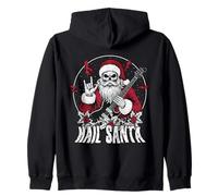 Hail Santa - Chitarra Pesante Happy Solstice Anti Christmas Rock Felpa con Cappuccio