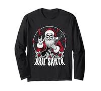 Hail Santa - Chitarra Pesante Happy Solstice Anti Christmas Rock Maglia a Manica