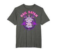 Hail Satan Death Metal I Pentagramma Satanico Baphomet Maglietta