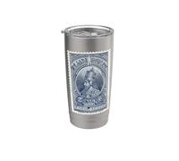 Haile Selassie Vintage Stamp Ethiopian Emperor Rastafari Bicchiere termico in acciaio inox doppia parete