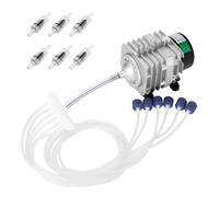 HAILEA ACO208 Pompa d aria commerciale elettromagnetica senza olio ad alta potenza per acquario vasca pesci fontana stagno idroponica - CON Tubo Valvole di non ritorno Pietre aeranti