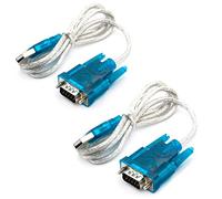 Hailege 2 pezzi CH340 USB a RS232 USB a seriale USB a 9P DB9 Cavo Porta COM Converti cavo