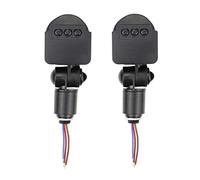 Hailege 2 pezzi Interruttore sensore monitor PIR a infrarossi per esterni DC 12V Sensore di movimento PIR a infrarossi automatico Timer per montaggio a parete Sensore