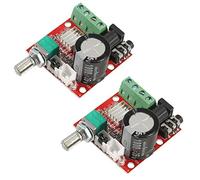 Hailege 2 pezzi PAM8610 Mini Stereo AMP Scheda di amplificazione audio Modulo amplificatore portatile digitale 10W + 10W Amplificatore a doppio canale 12V CC
