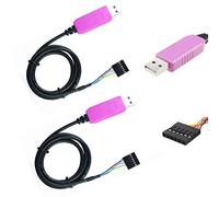 Hailege 2 pezzi PL2303HXD USB a RS232 USB a TTL Cavo adattatore seriale da USB a UART RS232 Cavo di download a 6 pin per win XP VISTA 7 8 Android