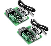 Hailege 2 pezzi W1209 12V DC Scheda regolatore di temperatura digitale Micro termostato digitale Interruttore modulo regolatore di temperatura elettronico