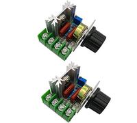 Hailege 2pcs 2000W AC Motor Speed Control Controller Adjustable Voltage Regulator 50-220V AC High Power Motor Governor Thermostats