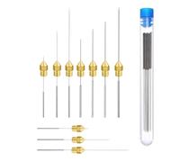 Hailege Nozzle Cleaning Kit(Pack of 10)3D Printer Needles Clean Tools 0.15 0.2 0.25 0.3 0.35 0.4 0.5 0.6 0.8 1.0mm Stainless Steel Nozzle Cleaning Needles Kit for Drills