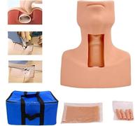 HAILMGAY Kit di cura della tracheostomia,modello del simulatore della tracheostomia, cricotirotomia in PVC,manichino di formazione della cura della tracheotomia,per ospedali,scuole,centro di ricerca