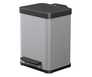 Hailo 0622 - 220 Öko Duo Plus 22 Raccolta differenziata 2 x 11 Litri lamiera d' Acciaio Argento