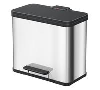 HAILO Öko Duo Plus 30 Cestino 0630-200, Metallo, Grigio Acciaio, 47 x 35 x 44 cm