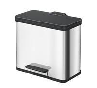 Hailo - Pattumiera A Pedale Oko Trio Plus L 3x9 L Acciaio Inox 0633-200 - SPEDIZIONE GRATUITA