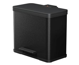 Hailo 0633 - 260 Öko Duo Plus 33 Raccolta differenziata 3 x 11 Litri lamiera d' Acciaio chwarz