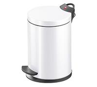 Hailo 0704-429 - Cubo de Pedal 4 litros T2.4 (Chapa de Acero Color Blanco)