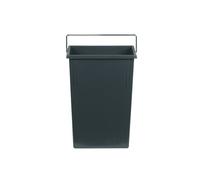 Hailo 1082479 Secchio Interno con Manico in plastica, Cromato, 7 Litri, 22,6 x 11,5 x 34 cm, Colore: Grigio Scuro