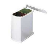 Hailo Pattumiera Doppio Incasso Da 45cm Armadio Bagno Cestino Acciaio 2x 8 L