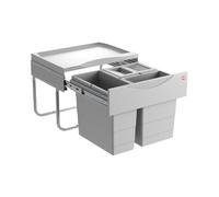 Hailo 3644731 Pattumiera TR Swing 50.3/29 da 500 mm di larghezza per armadi con porta girevole, grau, plastica, 2900