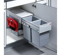 Hailo 3666801 Pattumiera Ta Swing 40.2/30 Plus da 400 mm di Larghezza per armadi con Ante battenti, Plastica, Grigio, 48.2 x 30.2 x 40 cm