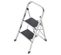 SGABELLO SCALA SCALETTA ALLUMINIO DOMESTICA 2 GRADINI LARGHI DOMESTICA CASA JOKE