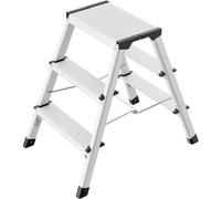Hailo 4443-701 D60 4443701 Alluminio Sgabello pieghevole a doppia salita Pieghe