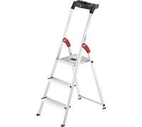 Hailo 8160-301 - L60 easyclick - scala in alluminio con 3 passaggi e vassoio superiore multifunzionale