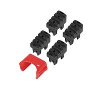 Hailo EasyClix - Set di piedini di ricambio per scale a gradini Hailo, taglia L, anno di costruzione 2015-4 piedini per scala, 2 staffe di montaggio, colore: Grigio