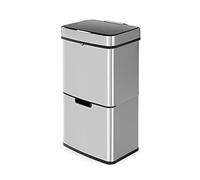 Hailo Öko Vario XL 0656-001, coperchio completamente automatico grazie alla tecnologia a sensori, 50 litri, acciaio inossidabile, plastica