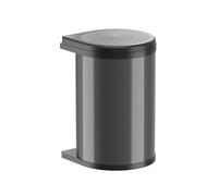 Hailo Pattumiera da incasso girevole Mono 3520071, 20 litri, utilizzabile a partire da 40 cm, colore: grigio scuro e nero