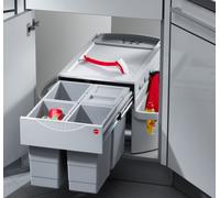Hailo Rondo Pattumiera a Incasso 360° Allungabile Mobile ad Angolo Cucina 4x8 L