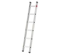 Hailo S60 ProfiStep UNO - Scala a 6 pioli, in alluminio, con 2 zampe, portata fino a 150 kg, scala in alluminio Made in Germany, scala a pioli antiruggine, colore: Argento