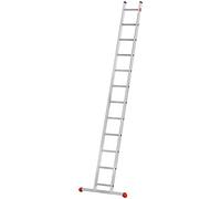 Hailo S60 ProfiStep UNO - Scaletta a 12 pioli, in alluminio, con 2 zampe, portata fino a 150 kg, scala in alluminio, made in Germany, colore: Argento