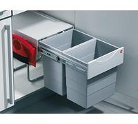 Hailo Tandem Swing 40.2/40 - Pattumiera da cucina compatta a doppia vasca | taglia unica
