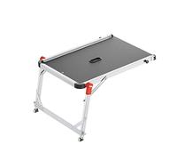 Hailo TP2 Pro - Pedana per rampa scala con piattaforma per scale Hailo fino a 4 gradini, con robusto telaio in alluminio, portata fino a 150 kg; peso 9 kg, color argento