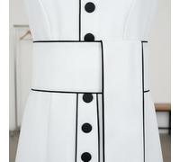 Hailong Ming Abito Sacerdote Abito Chierico Veste Lunga Cassock con Bottonatura Frontale E Cintura Stampata in Poliestere Liscio Adatto per Tema Recite Teatrali, Nero, L
